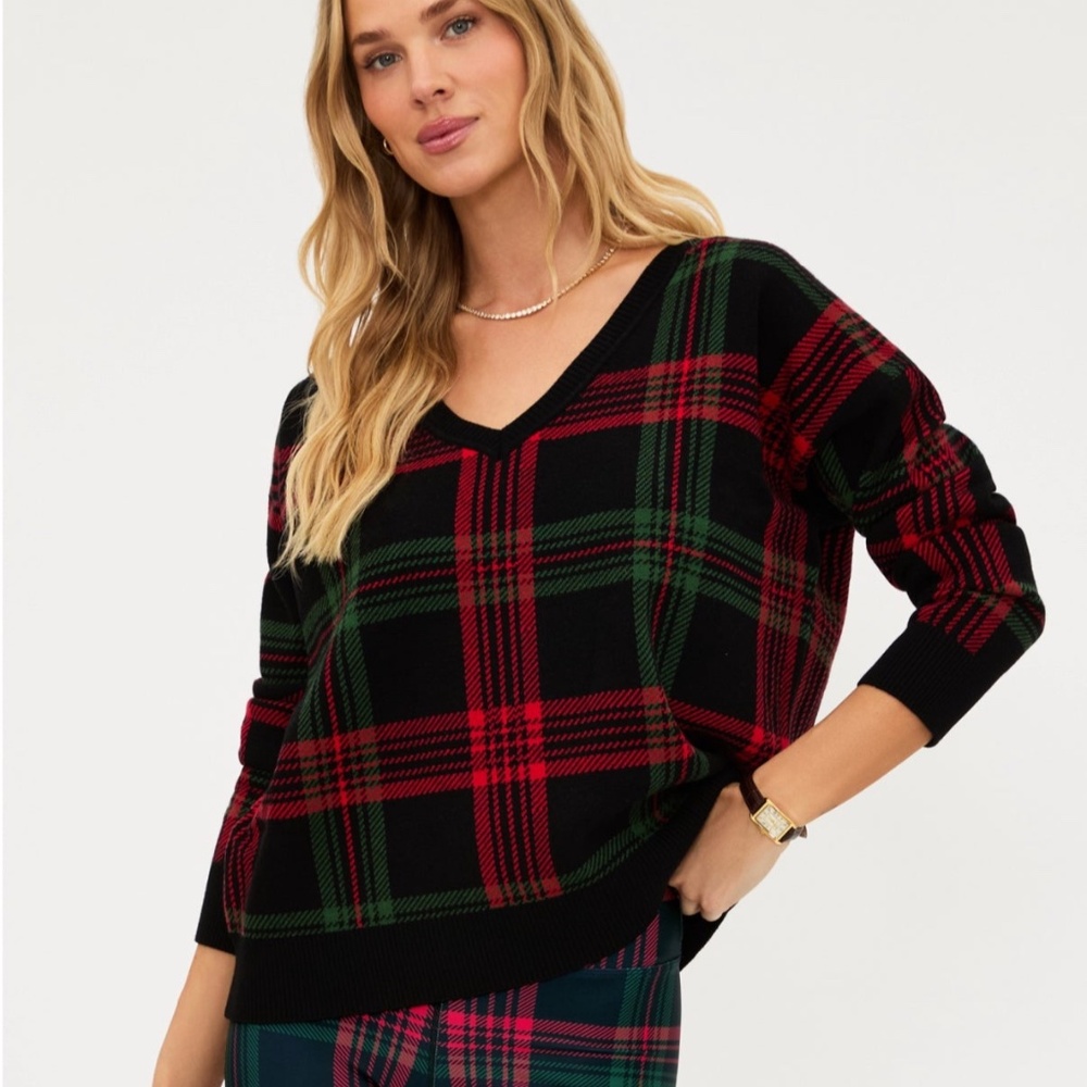 Beach Riot-Joey Sweater - Ribbon Plaid - Picture 3 of 3